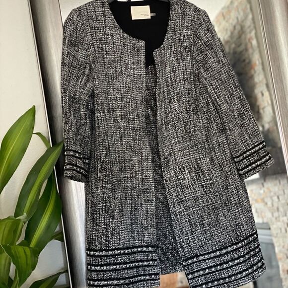 Rhyme & Echo Boucle Wool Poly Blend Beaded Jacket, M - Picture 5 of 5